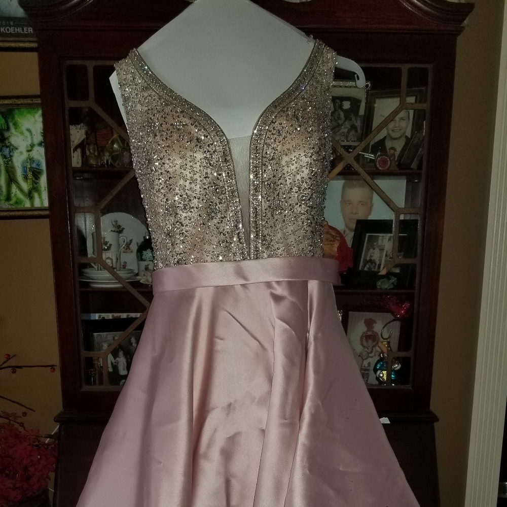 Blush prom dress